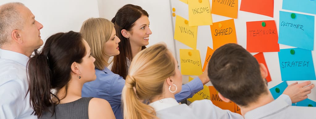 Business colleagues brainstorming